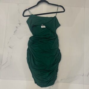 Oh Polly Strapless Green Dress